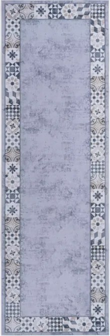 Protišmykový koberec / behúň CRYSTAL PRINT sivý / béžový