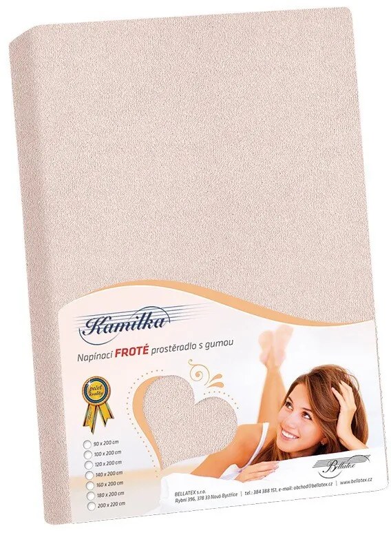 Froté prestieradlo Bellatex púdrovo ružové , 200 x220 cm