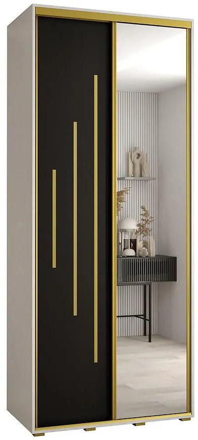 Skriňa 45 Canaris 13 120 biela/čierna/gold