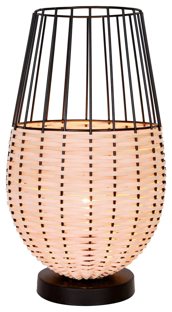 Stolná lampa Dizzi z dreva a kovu
