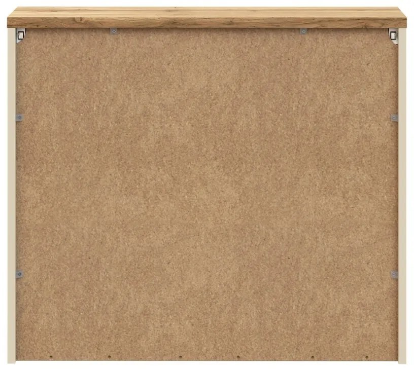 Závesná skrinka s zrkadlom Bali 84-80-2D kašmír/dub wotan