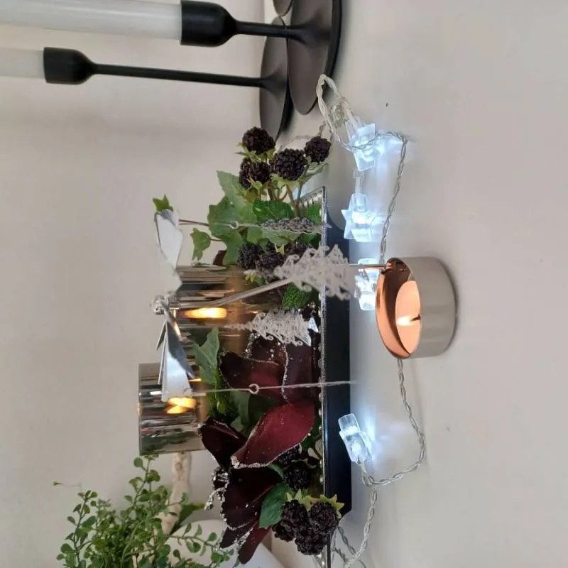 DECOLED Anjel zvoní, 8 x 13 cm, stromy, striebro