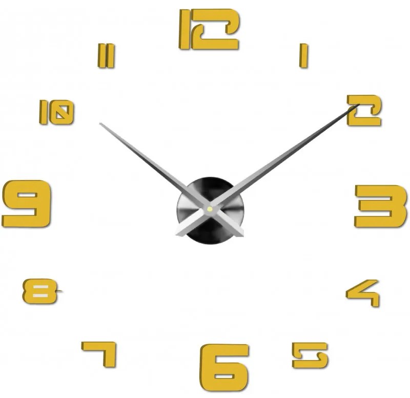 Moderné nalepovacie nástenné hodiny | 3D hodiny 12S021 Wall clock HEU+