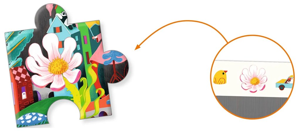 Vyhľadávacie puzzle s plagátom - Mesto budúcnosti - 200 ks