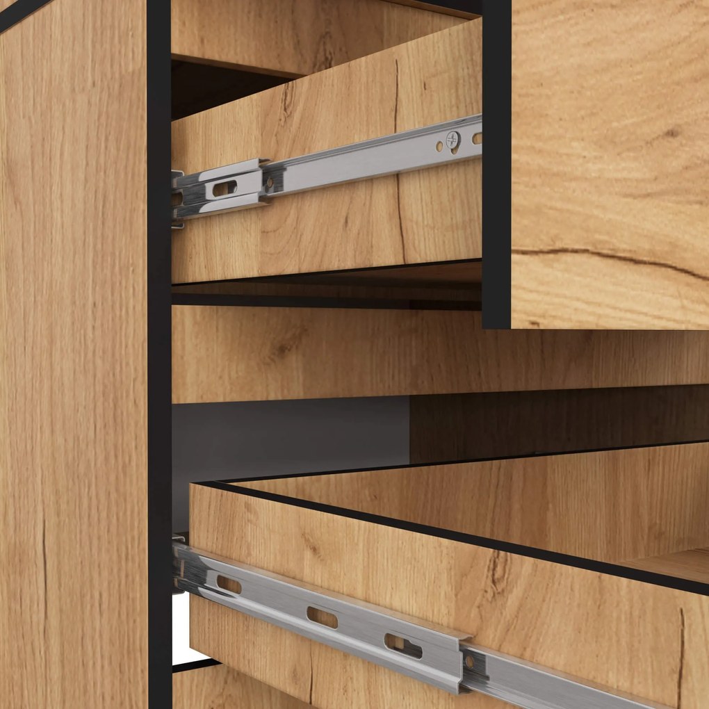 Šatníková skriňa STAR 60 cm dub craft zlatý