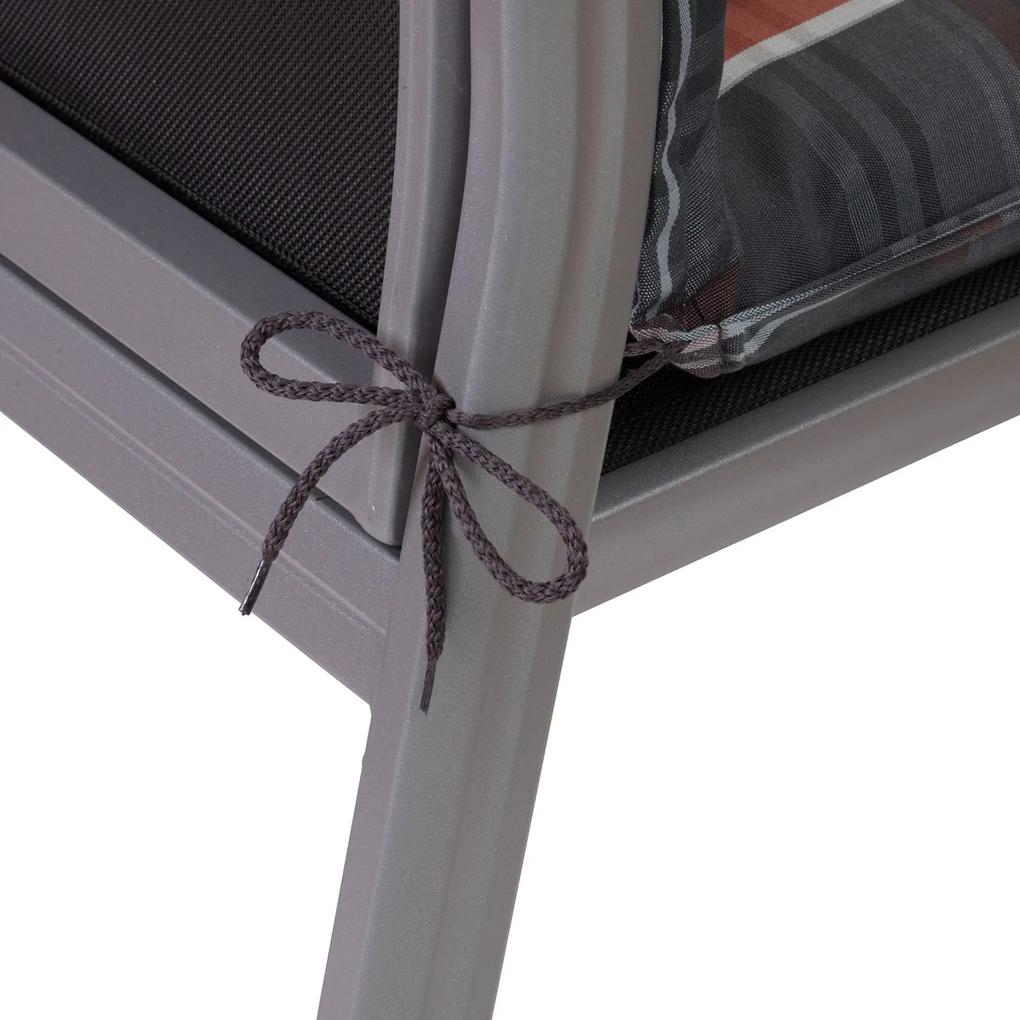 Prato, čalúnená podložka, podložka na stoličku, podložka na nižšie polohovacie kreslo, na záhradnú stoličku, polyester, 50 × 100 × 8 cm, 2 x čalúnenie