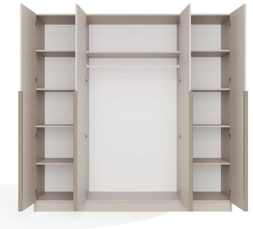 Šatníková skriňa SENSO 4D 200 cm kašmírová