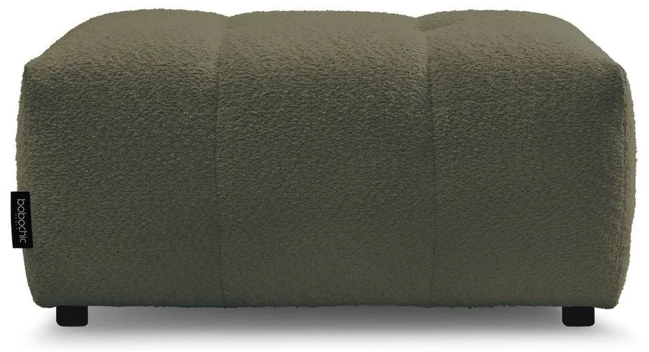 Khaki podnožka z textílie buklé Roxelane – Bobochic Paris