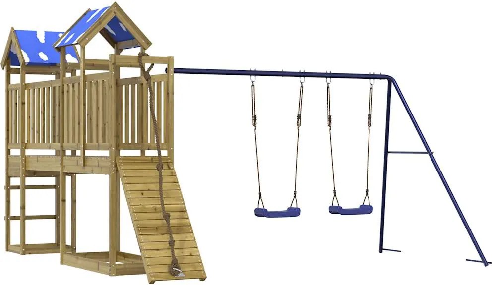 vidaXL Vonkajšia súprava na hranie impregnovaná borovica