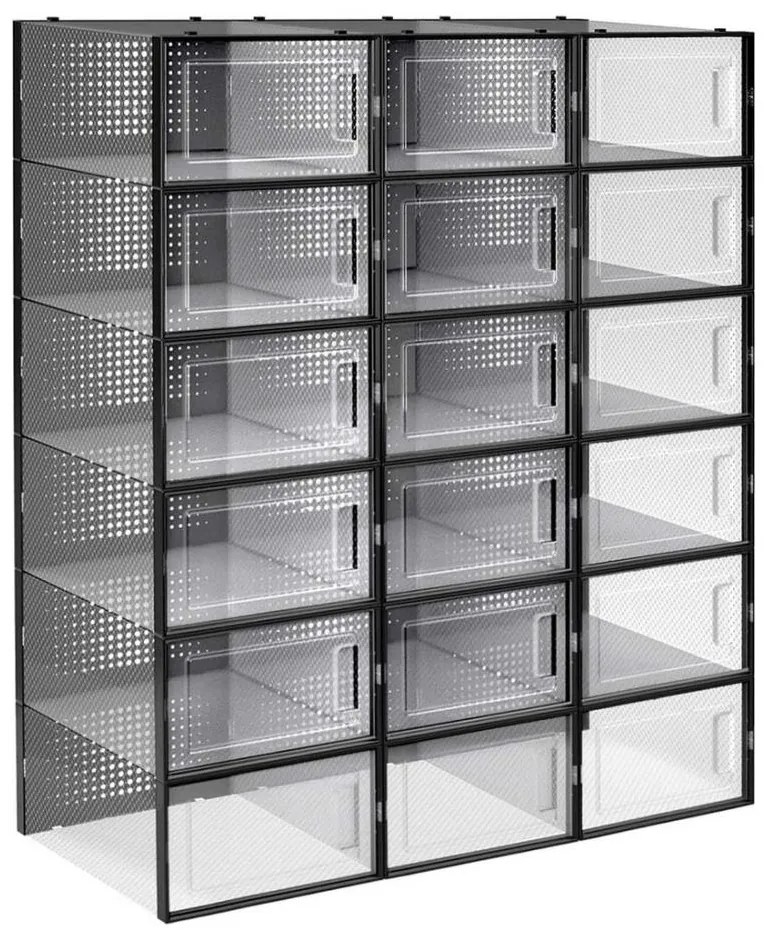 Modulárny regál s priehradkami BOXIFY čierny