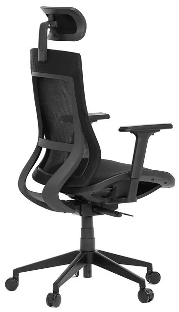 Autronic BONTEC Kancelárska stolička, synchrónny mechanizmus, čierna sieťovina, KA-W002 BK Farba: Čierna