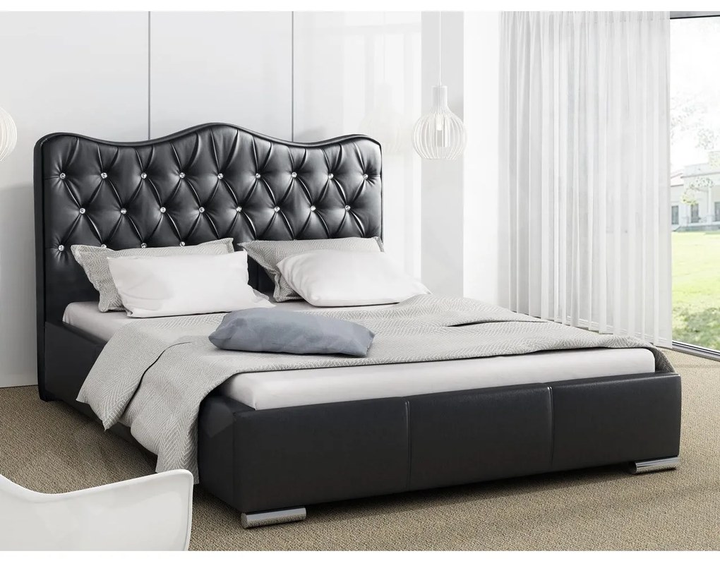 Posteľ Ratoni, Rozmer postele: 140x200, Dostupné poťahy: ekokoža Soft 017 (biela)