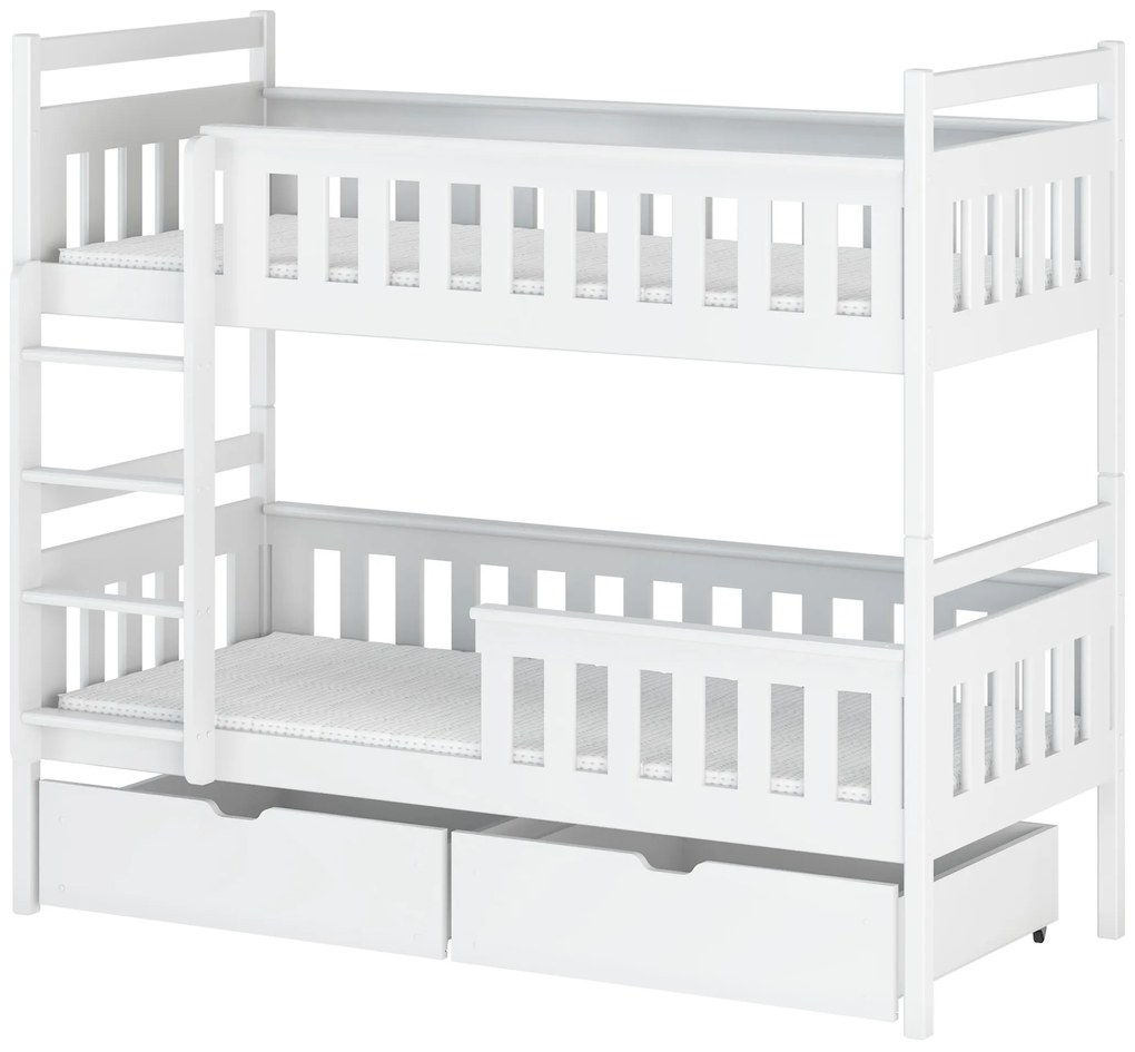 Detská posteľ 90 x 190 cm Tommy (s roštom a úl. priestorom) (biela). Vlastná spoľahlivá doprava až k Vám domov. 1013514