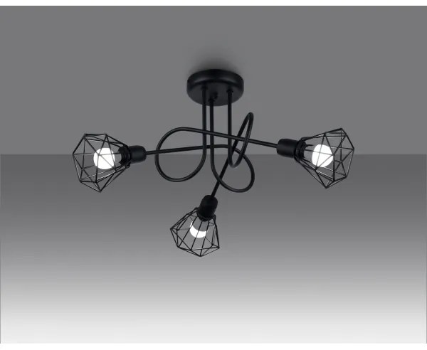Sollux SL.1109 - Luster na tyči ARTEMIS 3xE14/40W/230V čierna