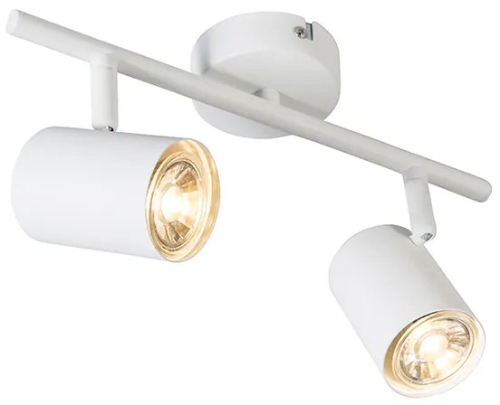 Moderný biely nastaviteľný bodový reflektor vrátane 2 WiFi GU10 svetelných zdrojov - Jeana