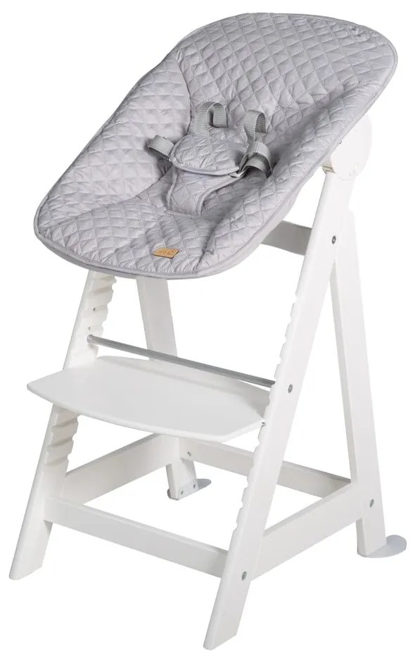 Biela jedálenská stolička Grow-Along – Roba