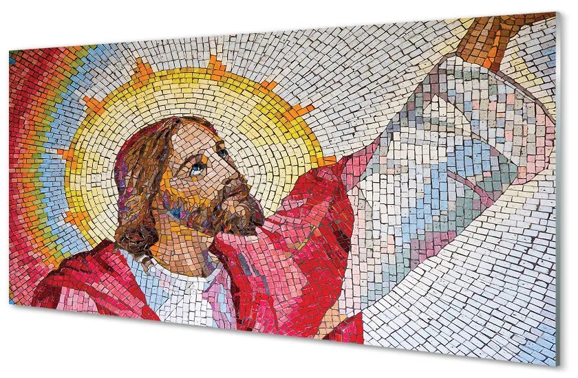 Nástenný panel  mozaika Jesus 125x50 cm