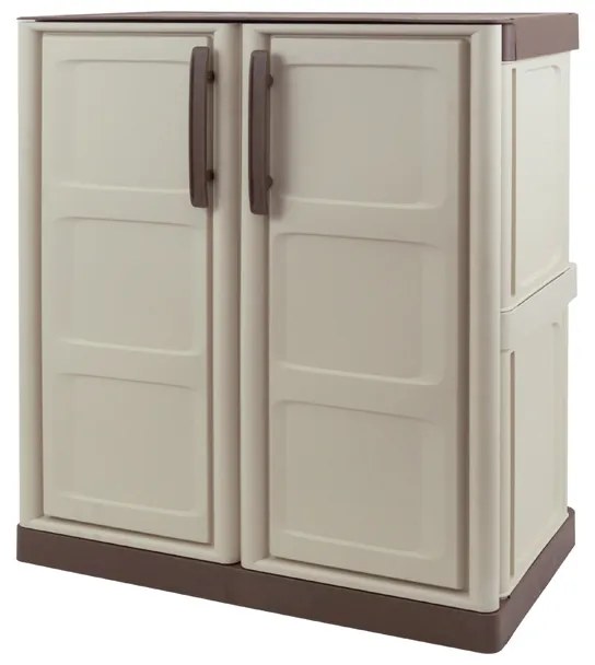 Plastová dielenská skriňa na náradie S Line, nízka, 700 x 390 x 855 mm