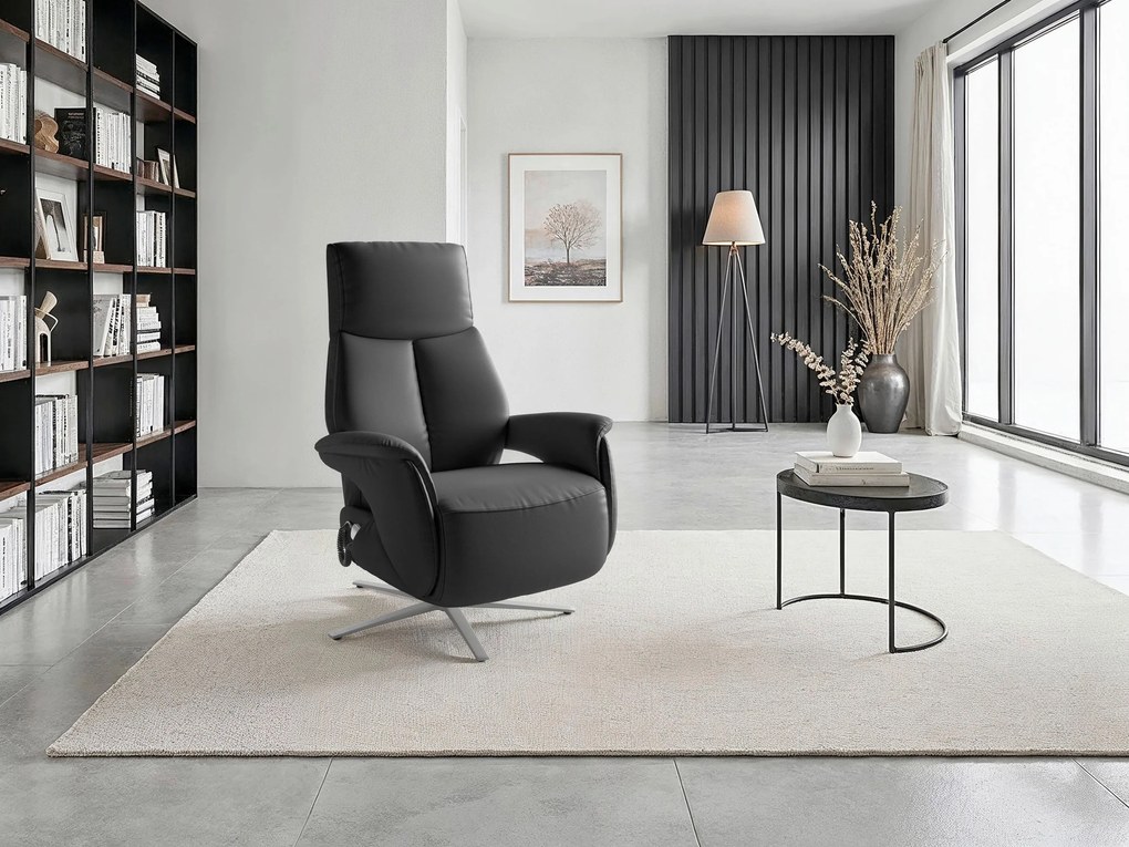 XXXLutz RELAXAČNÉ KRESLO, koža, čierna Sit & More - Online Only obývacie izby - 00014403571Z