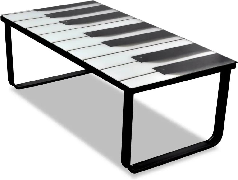 241174 Edco Konferenčný stolík, sklenená doska s potlačou kláves