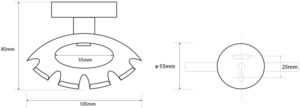 Sapho Sapho, X-ROUND držiak kefiek, chróm, XR901