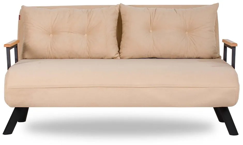 Dizajnová rozkladacia sedačka Hilarius 133 cm krémová