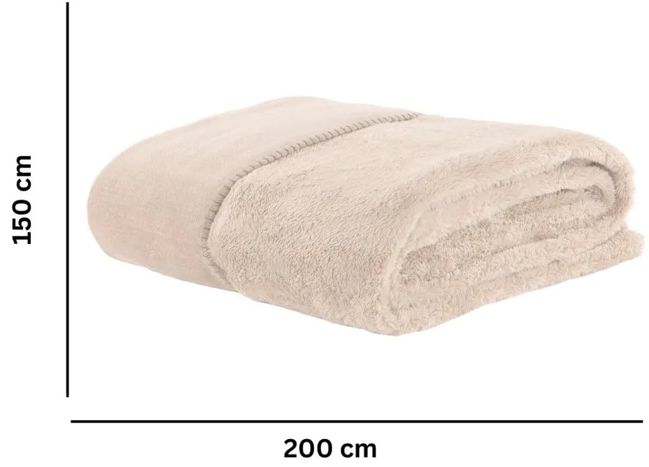 Slonovinová deka z mikroplyšu 150x200 cm Tomo – Tiseco Home Studio