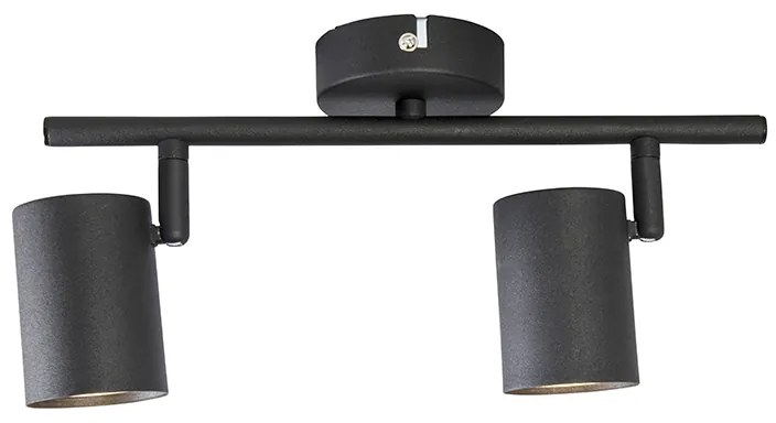 Moderný reflektor čierny 2-žiarový sklápací - Jeana