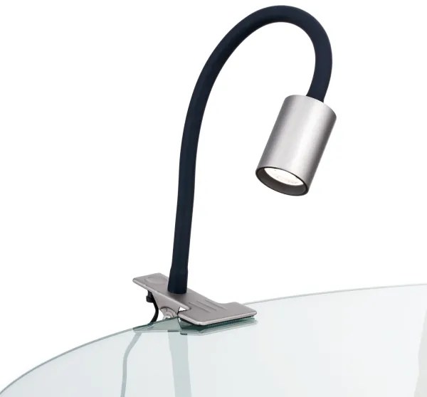 Orion Str 10-489- LED Flexibilná stolná lampa s klipom KURT LED/5W/230V strieborná