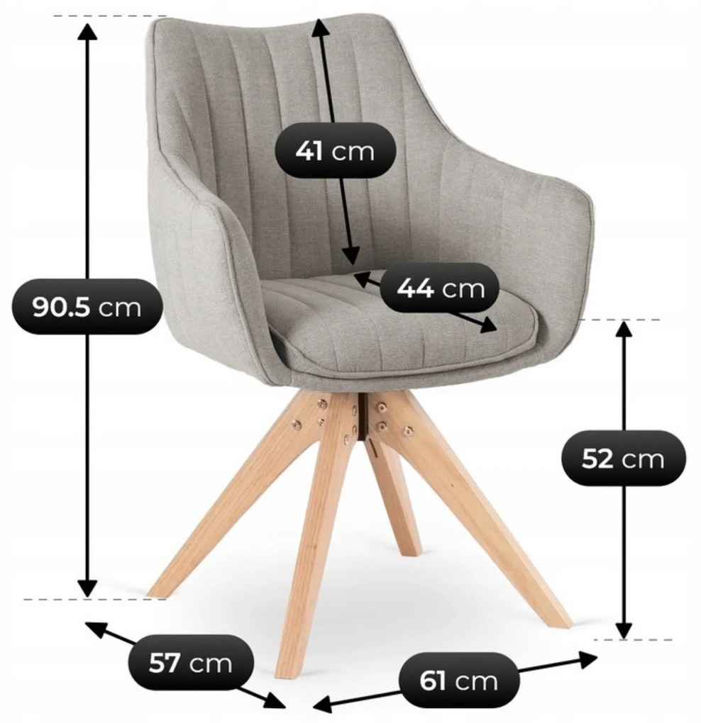 PROXIMA.store - Otočná jedálenská stolička LEMON FARBA: béžová