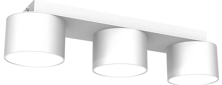 Stropné svietidlo Dixie, 3x biele kovové tienidlo, w