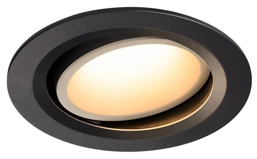 Stropné svietidlo SLV NUMINOS® MOVE DL L vnitřní LED zápustné stropné svietidlo čierna/biela 3000 K 40° otočné a výkyvné 1003653