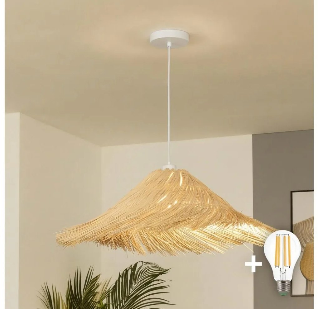 Brilagi - LED luster na lane CERIA BOHO 1xE27/40W/230V priemer 70 cm ratan