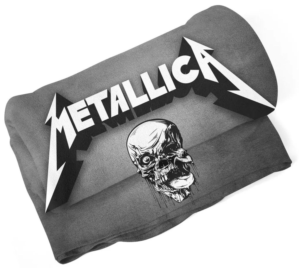 Sablio Deka METALLICA Lebka Sivá - 150x120 cm