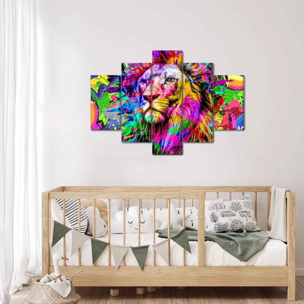 Obraz - 3D obraz leva (150x105 cm)
