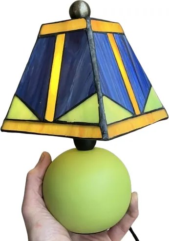 Nočná lampa Tiffany vitáž PICASSO_ CERAMIC BASE 31*18*13