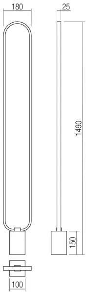 Redo 01-3061 - LED Stmievateľná stojacia lampa ADO LED/24W/230V biela