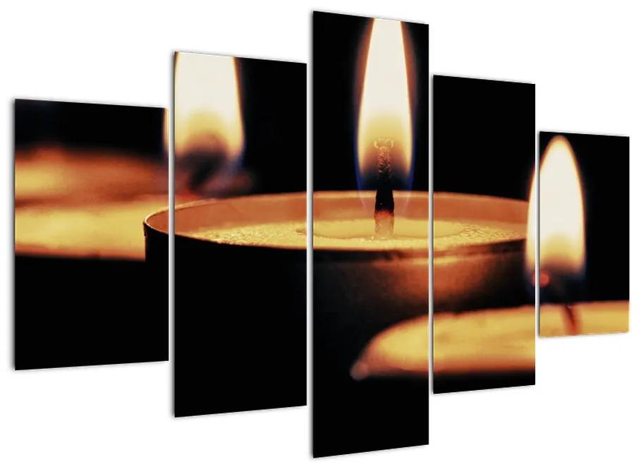 Horiace sviečky - obraz