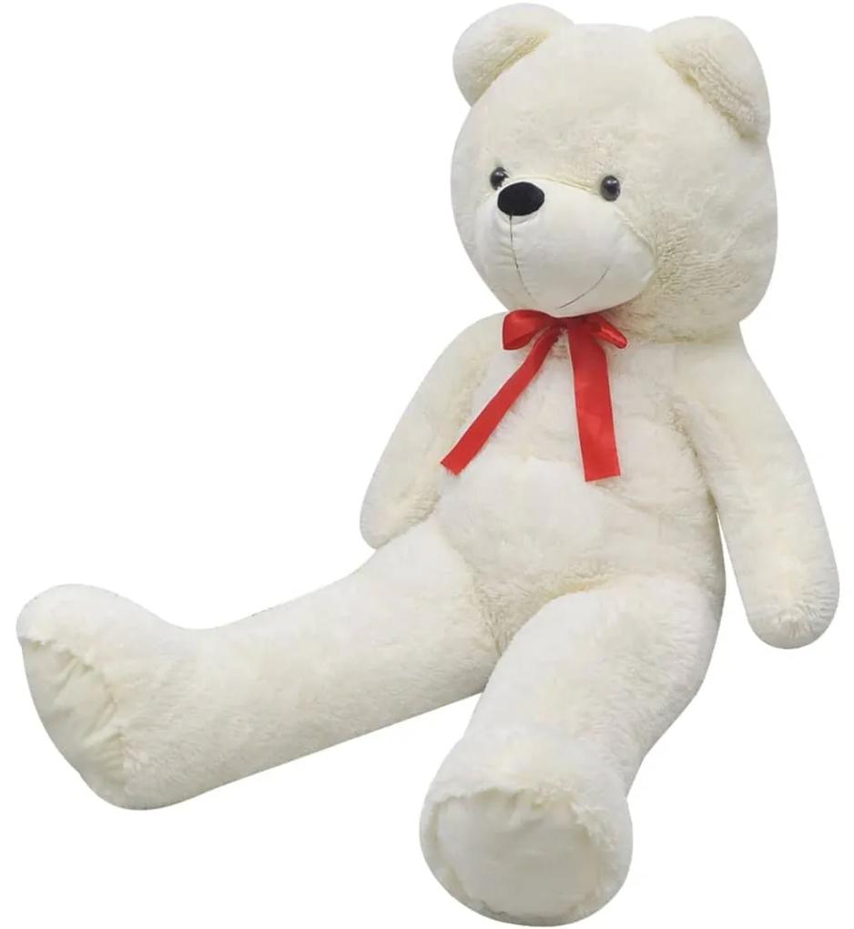 XXL Mäkký plyšový medvedík na hranie, biely 160 cm
