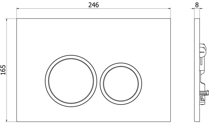 Mexen Tex 01, splachovacie tlačidlo, zlatá, 6101-06