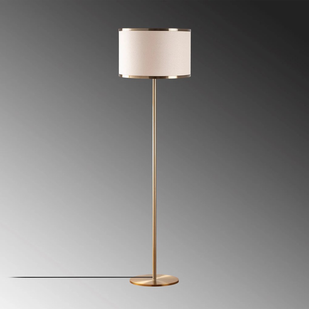 Stojacia lampa Way retro zlatá/béžová