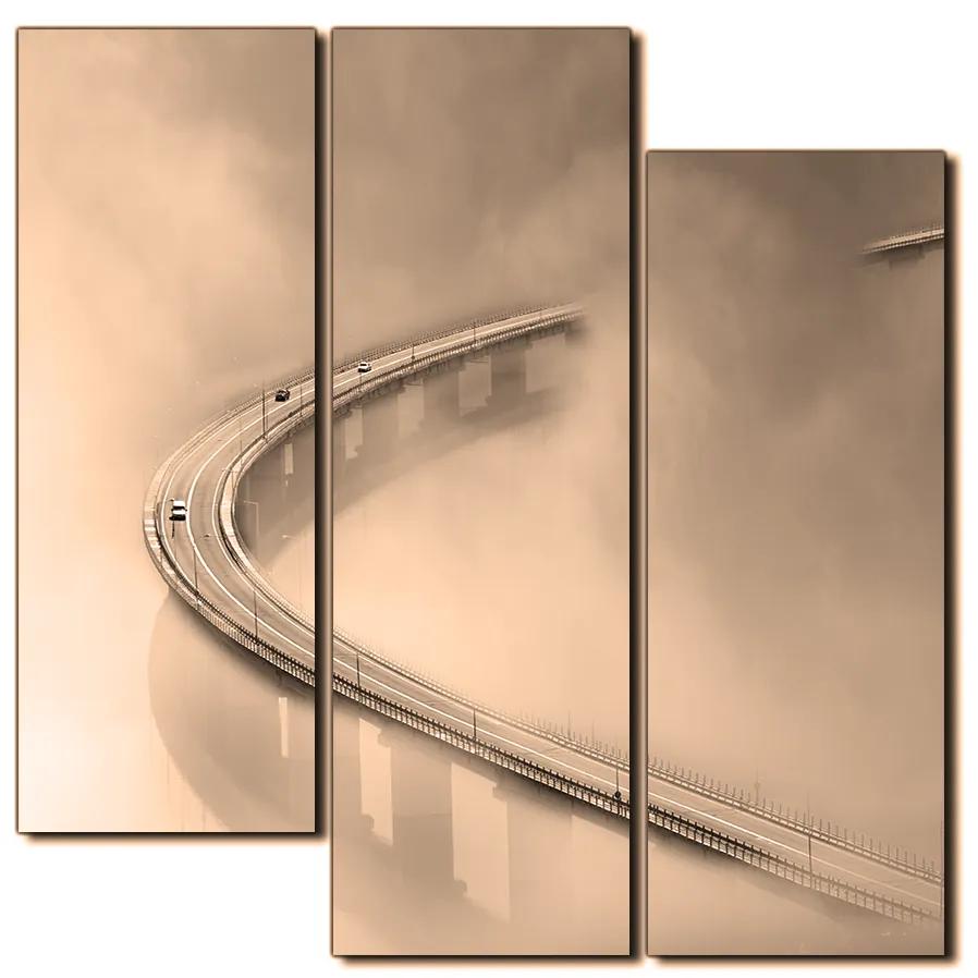 Obraz na plátne - Most v hmle - štvorec 3275FD (75x75 cm)