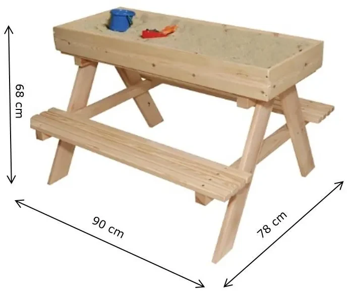 Detský drevený záhradný set + pieskovisko + tabuľa