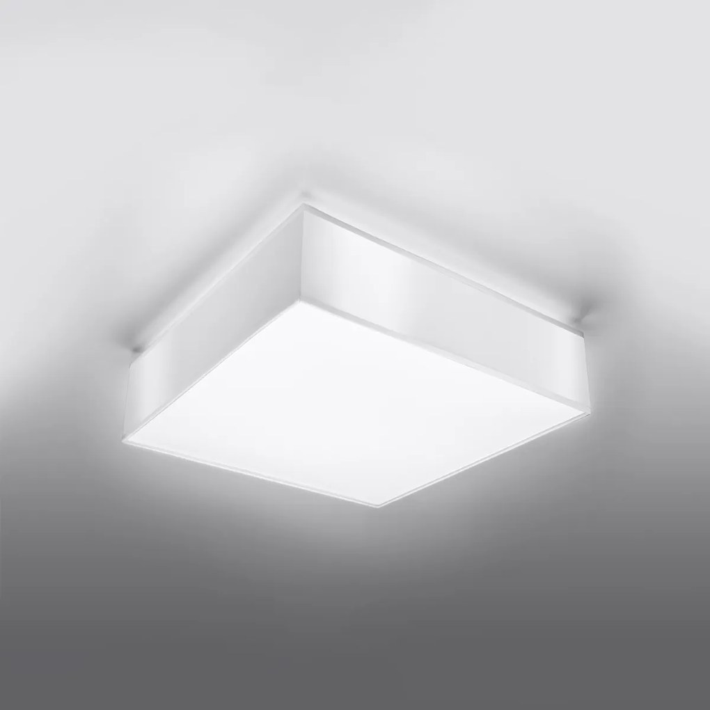 Stropné svietidlo Horus, 1x biele plastové tienidlo, (biely plast), (55 cm)