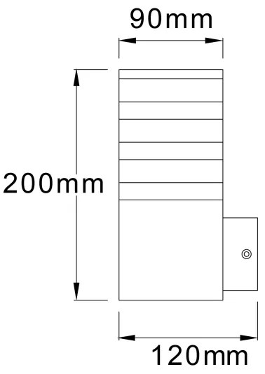 Vonkajšie nástenné svietidlo TEKSAS 1xE27/12W/230V IP44 antracit