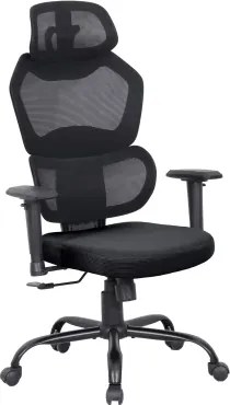 Kancelárska stolička Air-Plus, čierna látka%