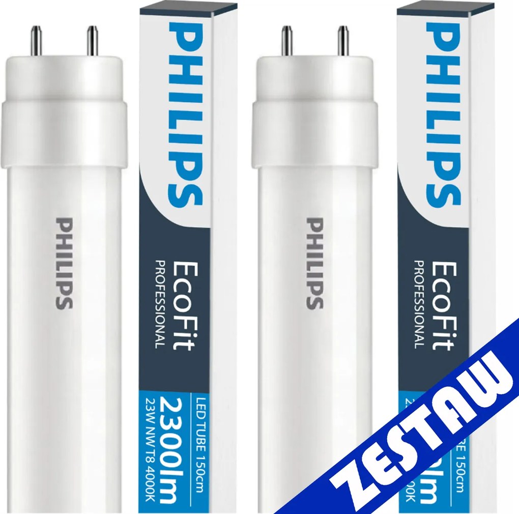 SADA 2x Philips LED trubica 150 cm 23 W = 54 W 2300 lm 4000 K 30 000 h EcoFit