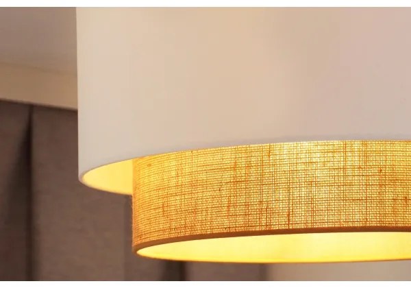 Duolla - Prisadený luster BOHO 1xE27/15W/230V pr. 45 cm biela/hnedá