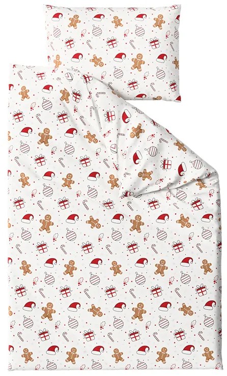 Bavlnené obliečky GINGER JOY biele Rozmer obliečky: 70 x 90 cm | 140 x 200 cm