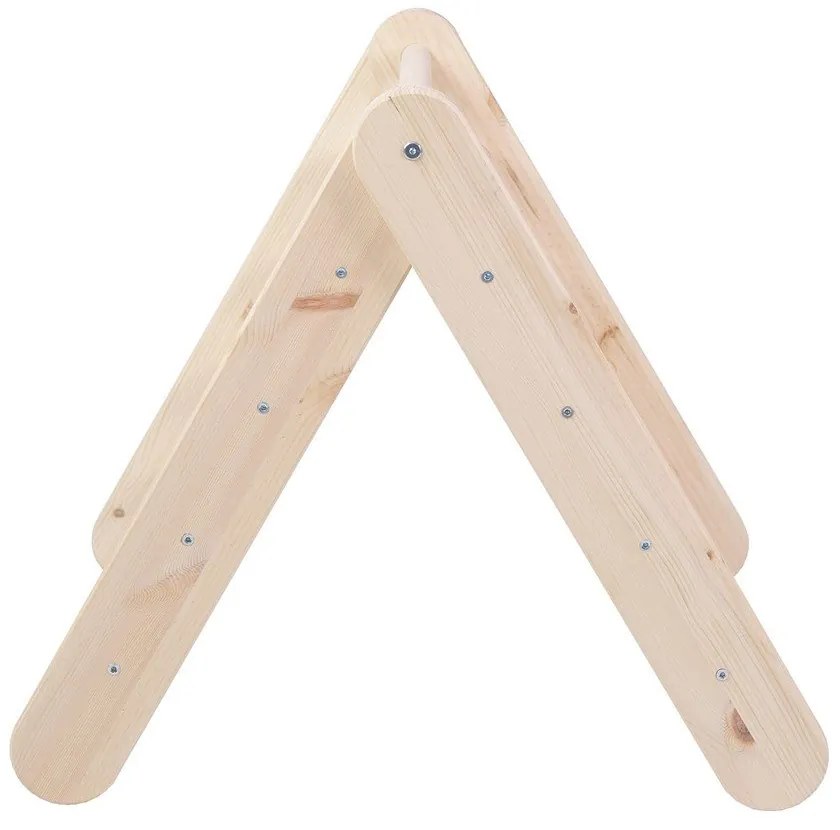 Pikler trojuholník z borovicového dreva v prírodnej farbe 60x60x60 cm Montessori – Meowbaby